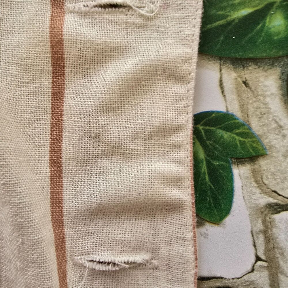 ModCloth Opportunity Linen/Viscose Blazer Cream Striped Front Pockets Light 1X - Picture 10 of 11